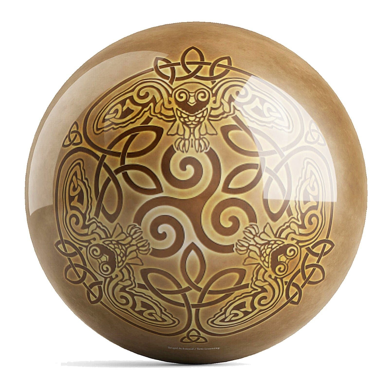 OnTheBallBowling Celtic Owls Ball Bowling Ball by Brigid Ashwood - Image 2