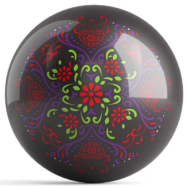 Ontheballbowling Black Sugar Skull Bowling Ball by Brandon Starr - Image 2