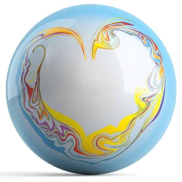 Ontheballbowling Colorful Heart Bowling Ball by Valentina Georgieva - Image 2