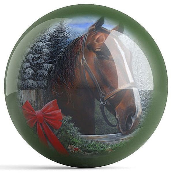 Ontheballbowling Holiday Horse Bowling Ball by Kevin Daniel - Image 2