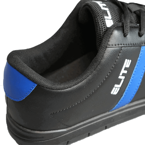 ELITE Men's Basic Black/Royal Athletic Lace Up Bowling Shoes with Universal Sliding Soles for Right or Left Handed Bowlers - Image 6