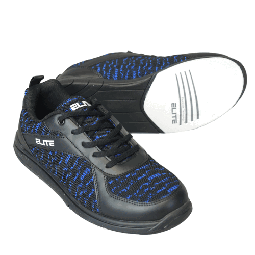 ELITE Men's Pinnacle Black/Royal Athletic Lace Up Bowling Shoes