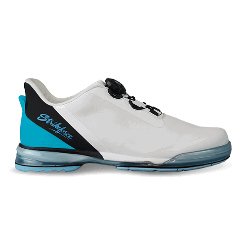 KR Strikeforce TPC Hype Unisex Left Hand White/Black/Sky Bowling Shoes - Image 3
