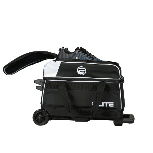 ELITE Basic Double Roller Black/White Bowling Bag - Image 5