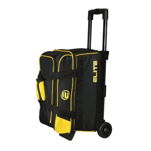 ELITE Basic Double Roller Black/Yellow Bowling Bag