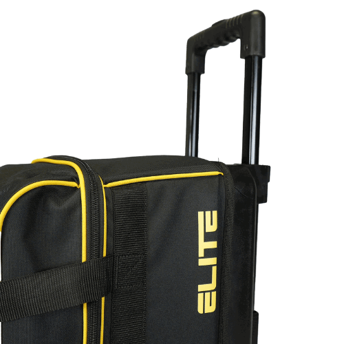 ELITE Basic Double Roller Black/Yellow Bowling Bag - Image 3
