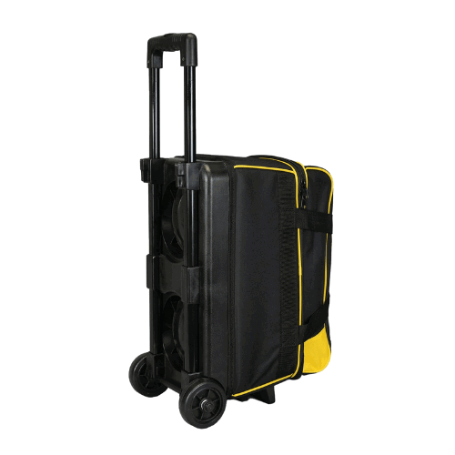 ELITE Basic Double Roller Black/Yellow Bowling Bag - Image 10